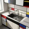 Pure.Sink Luxion Large Gun metal sink 78x50 cm Tapwing with tap hole PLX7850T-61